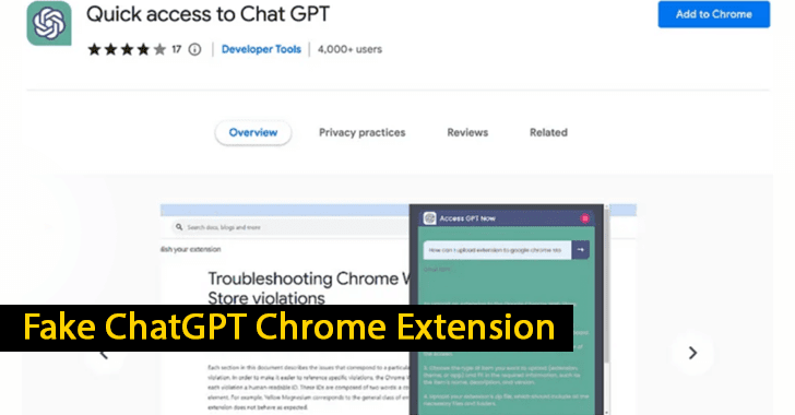 Fake ChatGPT Chrome Extension